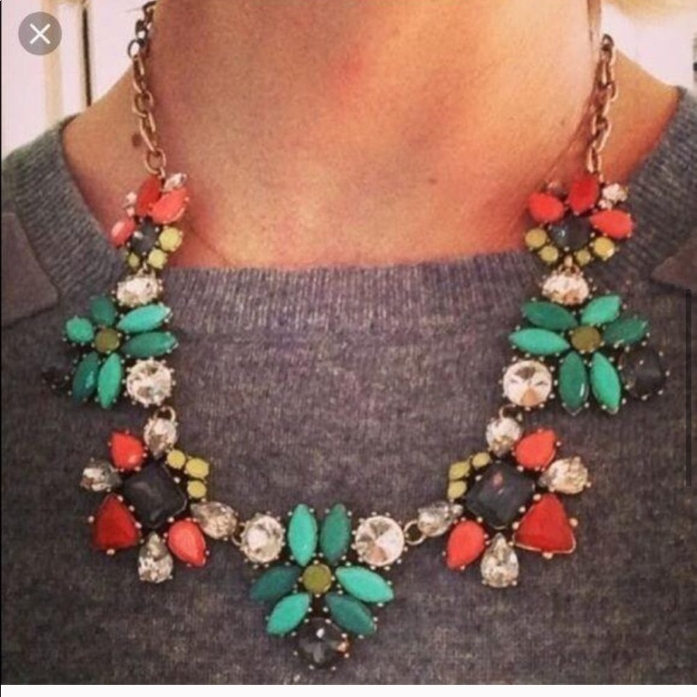 Stella & Dot | Retired Teal Coral & Crystal Elodie Statement Necklace - Picture 9 of 16